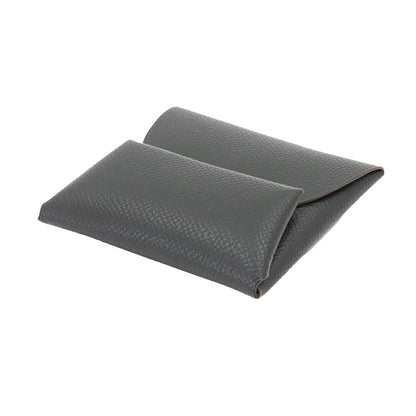 Hermes Bastia Personal Coin Purse Epsom Black Etoupe — view 5