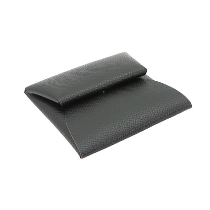 Hermes Bastia Personal Coin Purse Epsom Black Etoupe — view 4