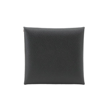 Hermes Bastia Personal Coin Purse Epsom Black Etoupe — view 3