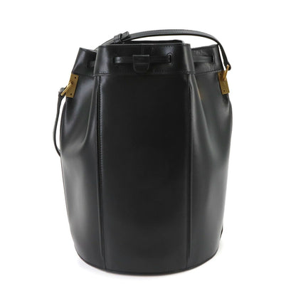 Saint Laurent Talisa Drawstring Shoulder Bag Leather Black Gold Thalitha — view 3