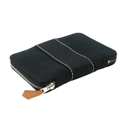 Hermes Deauville Perth PM Zip Around Bifold Wallet Canvas Black Silver — view 4
