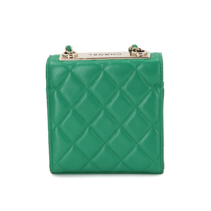 Chanel Trendy CC Quilted Chain Shoulder Bag Lambskin Green Gold — view 3