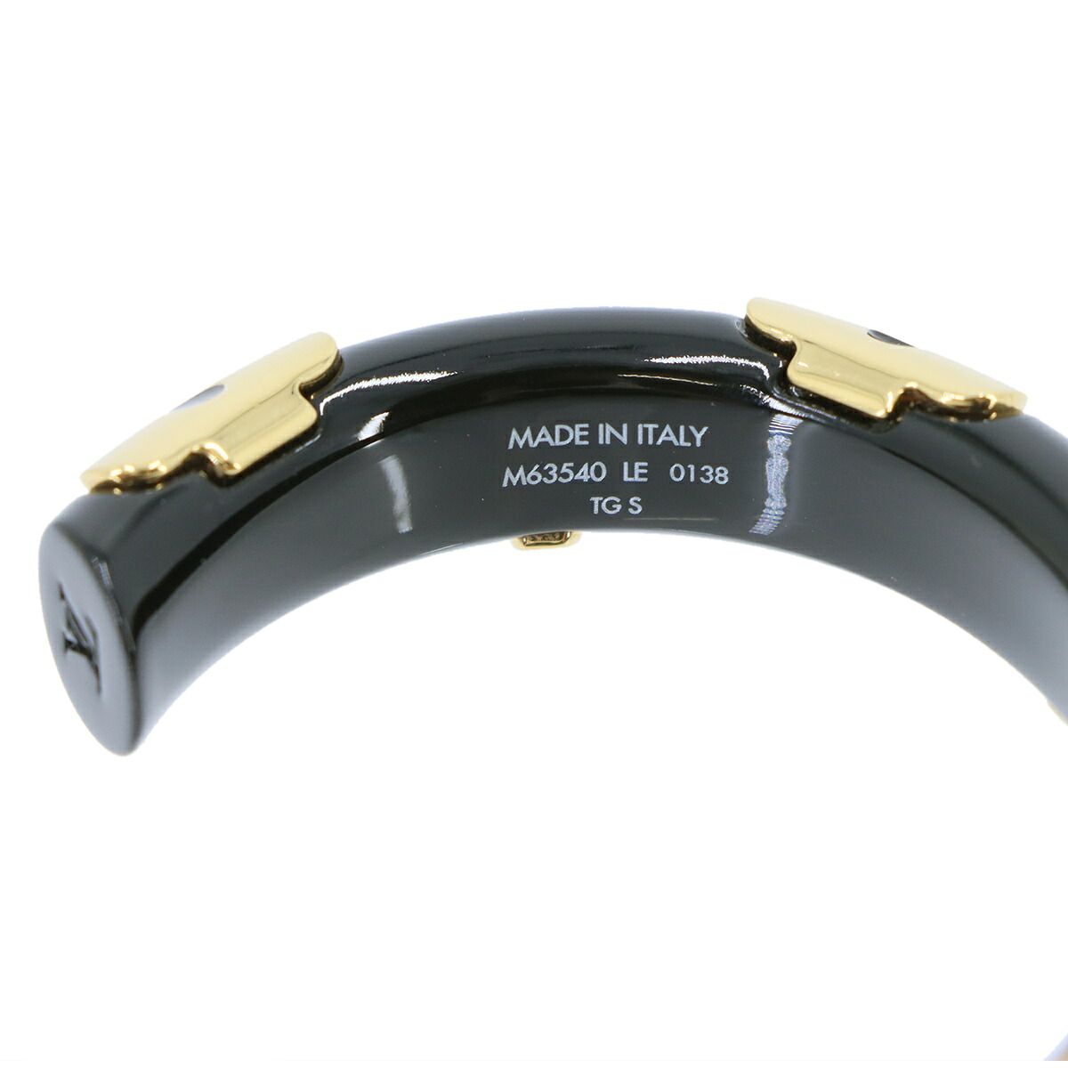 Louis Vuitton Jonke Daily Monogram Bangle Black Gold Bracelet — view 4