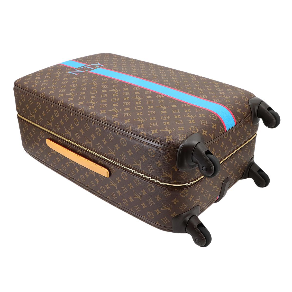 Louis Vuitton Montmonogram Zephyr 70 Carrie Bag Brown Gold — view 4