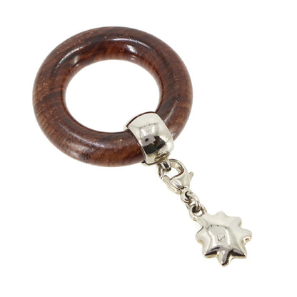 Hermes Scarf Ring Journey Through the Stars Exhibition Wood Silver Dark Brown — view 3