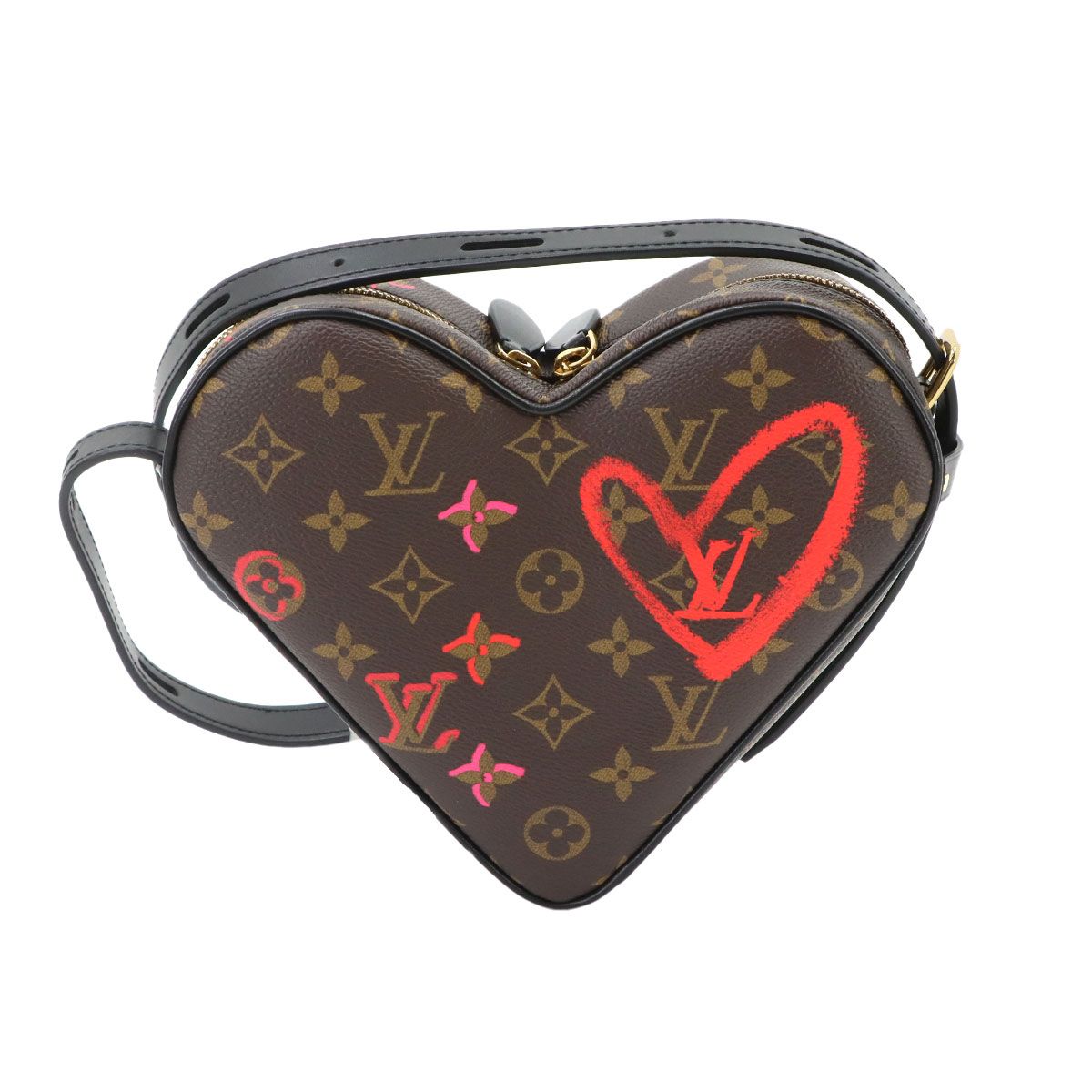 Louis Vuitton Monogram Sac Coeur Foreign Love Heart Shoulder Bag Leather — view 3