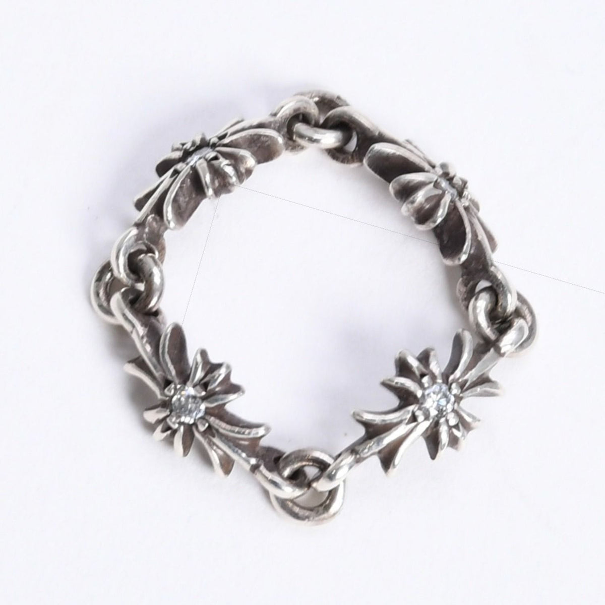 Chrome Hearts Tiny CH Plus Ring CH Aftermarket Sale Diamond