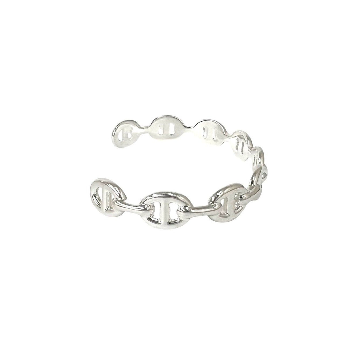 Hermes Enchainee Bangle 925 Sterling Silver Bracelet — view 5