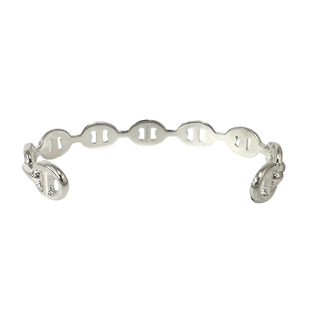 Hermes Enchainee Bangle 925 Sterling Silver Bracelet — view 6