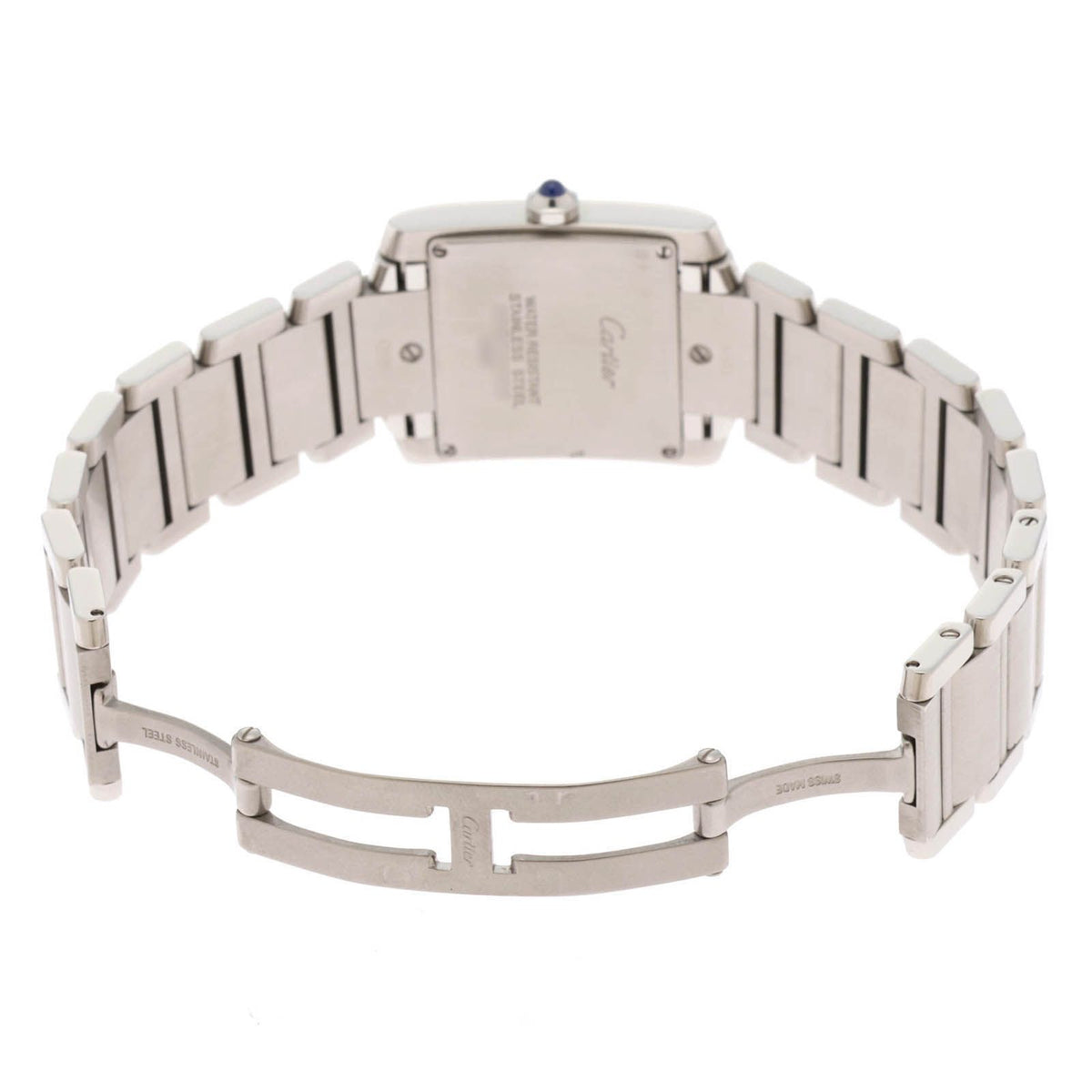 Cartier Tank Francaise MM Watch Stainless Steel White Ivory — view 4