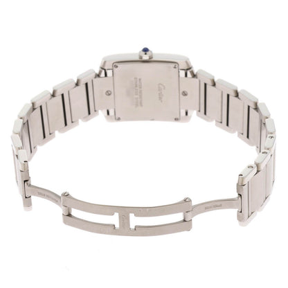 Cartier Tank Francaise MM Watch Stainless Steel White Ivory — view 4