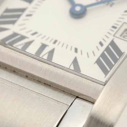 Cartier Tank Francaise MM Watch Stainless Steel White Ivory — view 7