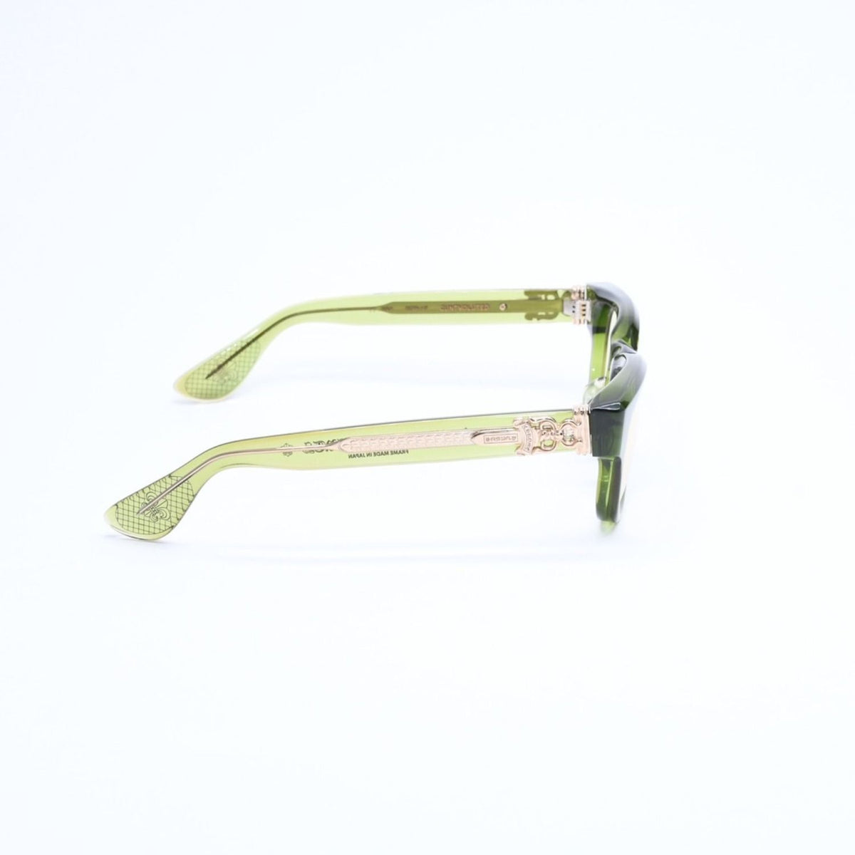 Chrome Hearts Cuntvoluted Sunglasses 49 Dagger Decoration BS Flare Clear Green — view 5