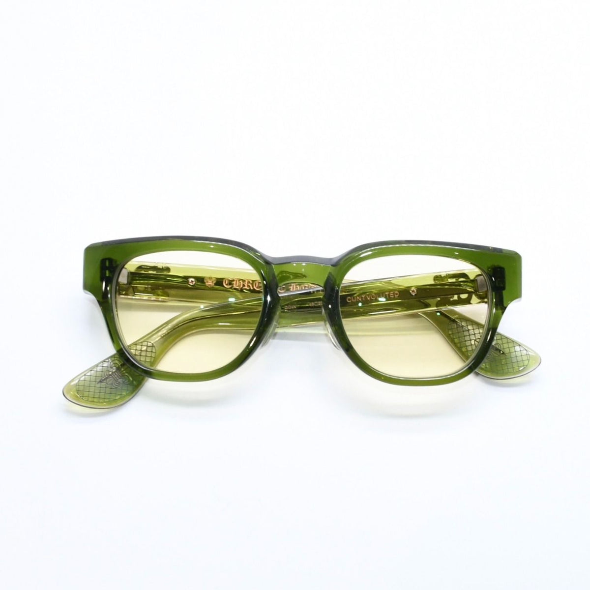 Chrome Hearts Cuntvoluted Sunglasses 49 Dagger Decoration BS Flare Clear Green — view 2