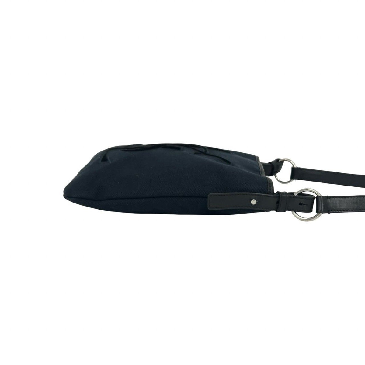 Saint Laurent YSL Logo Canvas Leather Shoulder Bag Crossbody Black — view 6