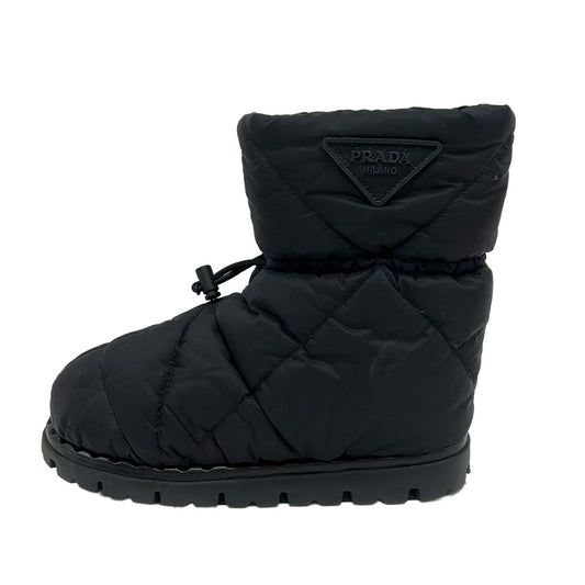 Prada Short Boots Black Quilted Re-Nylon