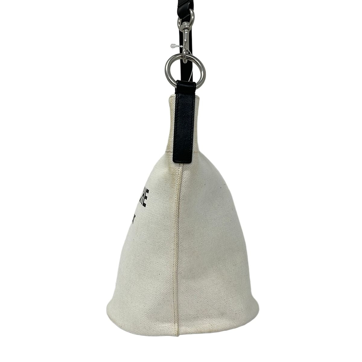 Saint Laurent Paris Shoulder Bag Rive Gauche Seau Ivory Black Leather — view 2