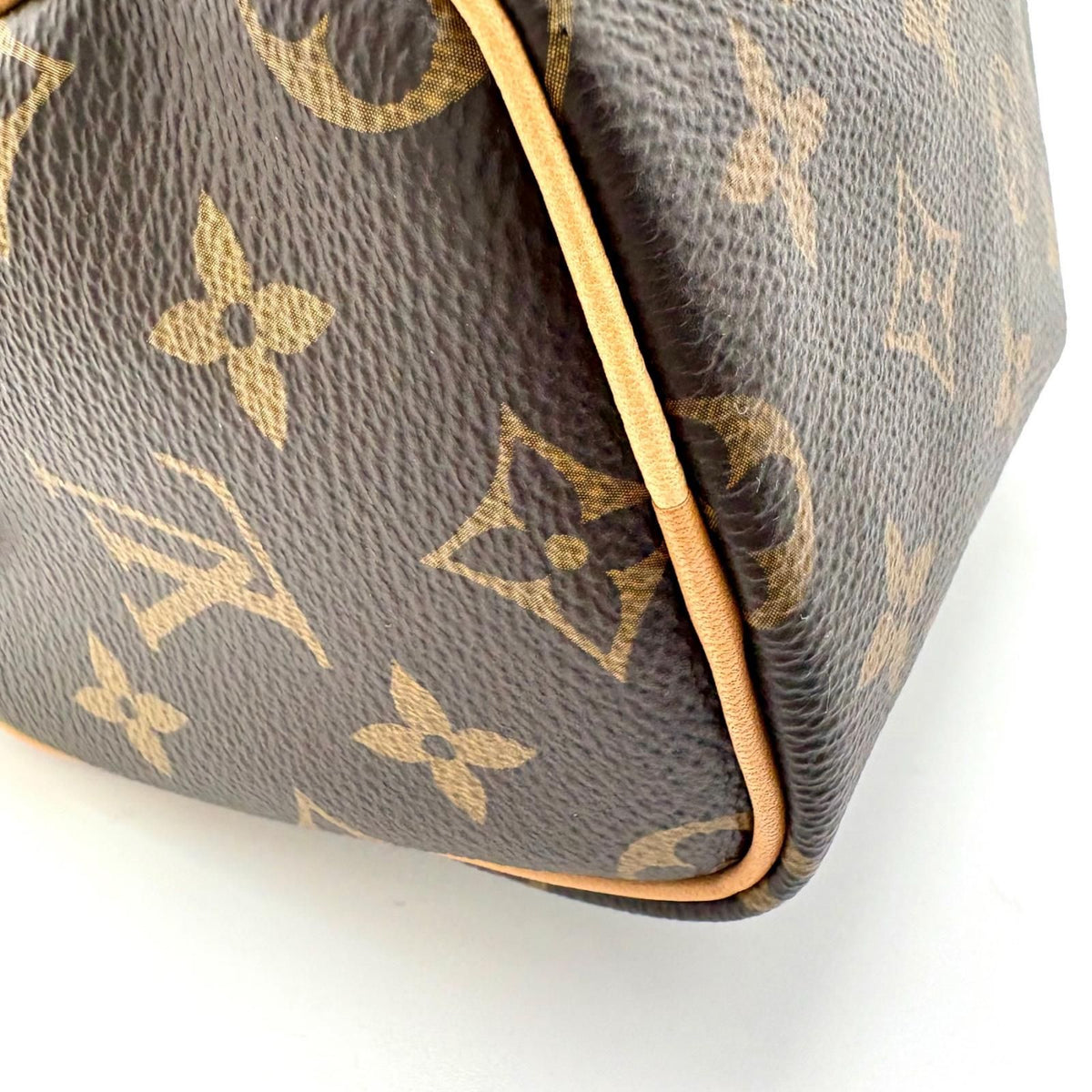 Louis Vuitton Nano Speedy Monogram Shoulder Bag Dark Brown — view 7
