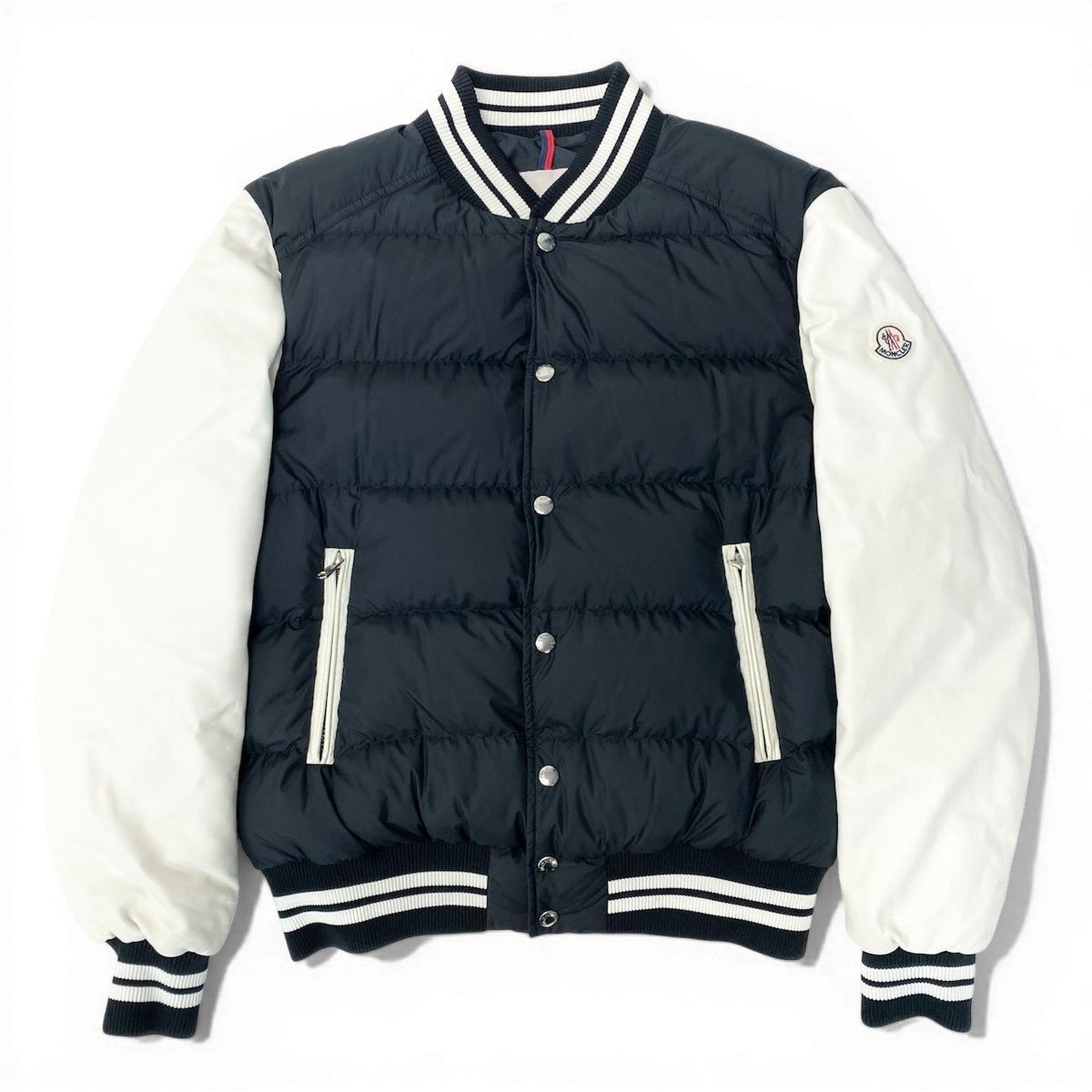 Moncler Ventoux Down Bomber Jacket Varsity Navy White 1 — view 2