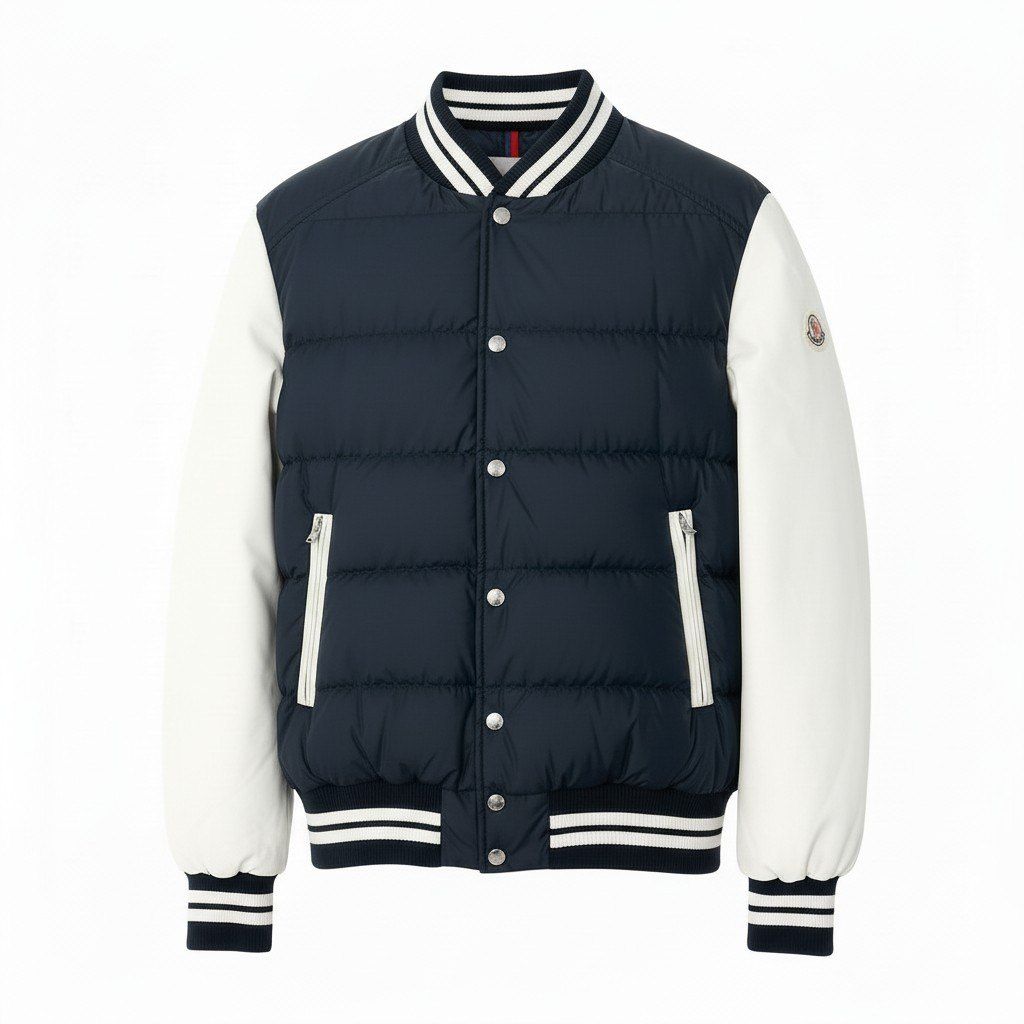 Moncler Ventoux Down Bomber Jacket Varsity Navy White 1