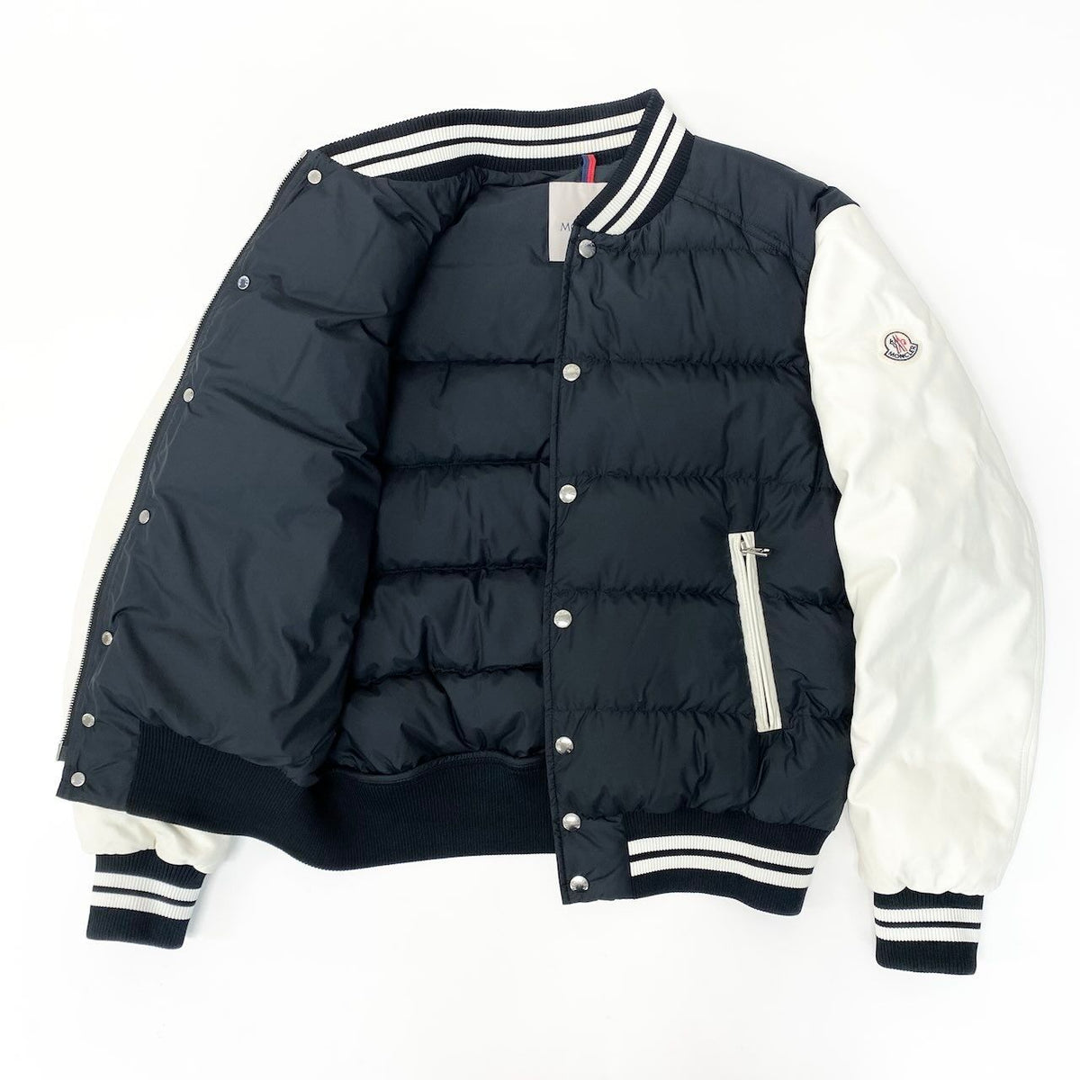 Moncler Ventoux Down Bomber Jacket Varsity Navy White 1 — view 3