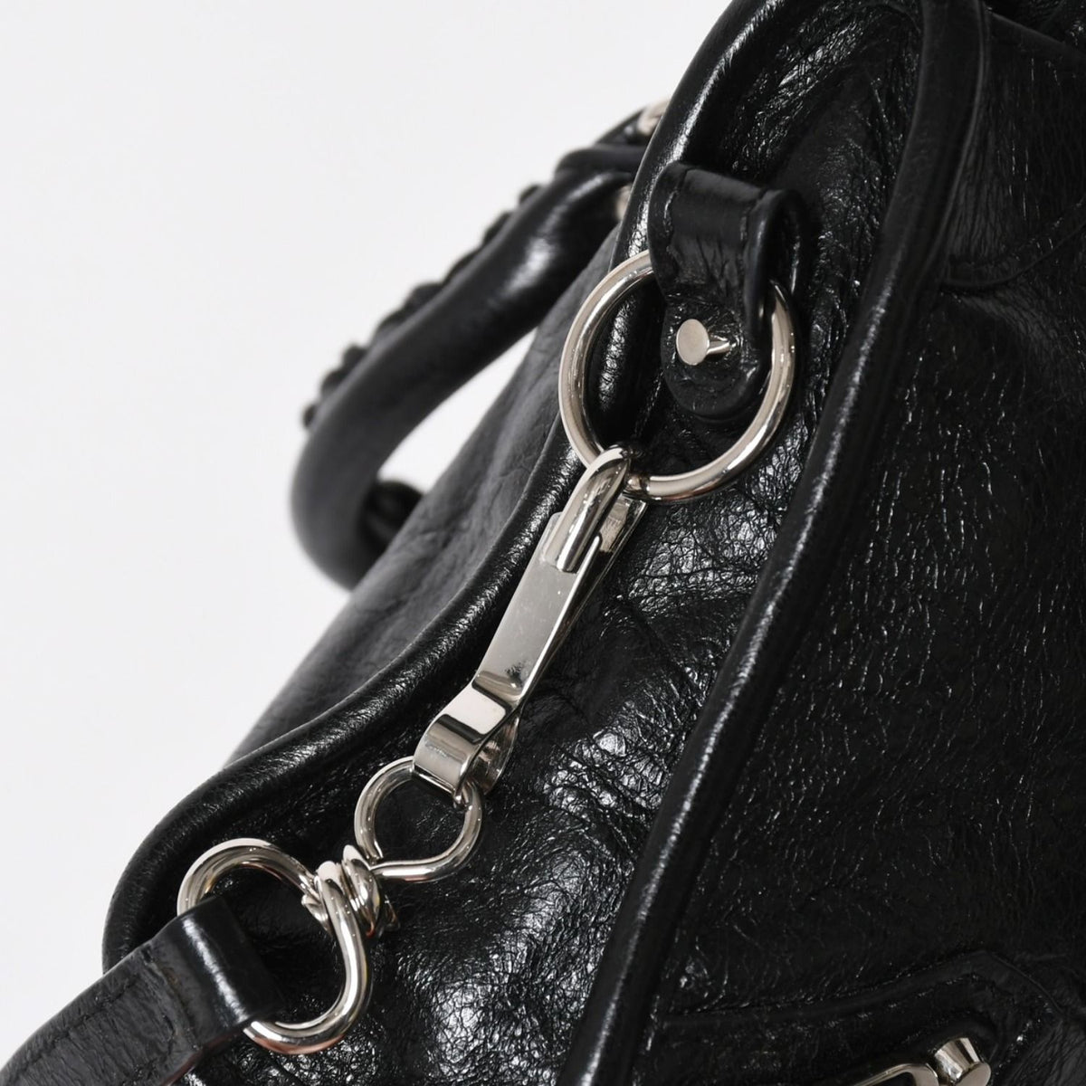 Balenciaga Le City Mini le 2-Way Shoulder Bag Black Silver — view 5