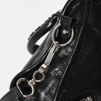 Balenciaga Le City Mini le 2-Way Shoulder Bag Black Silver — view 5