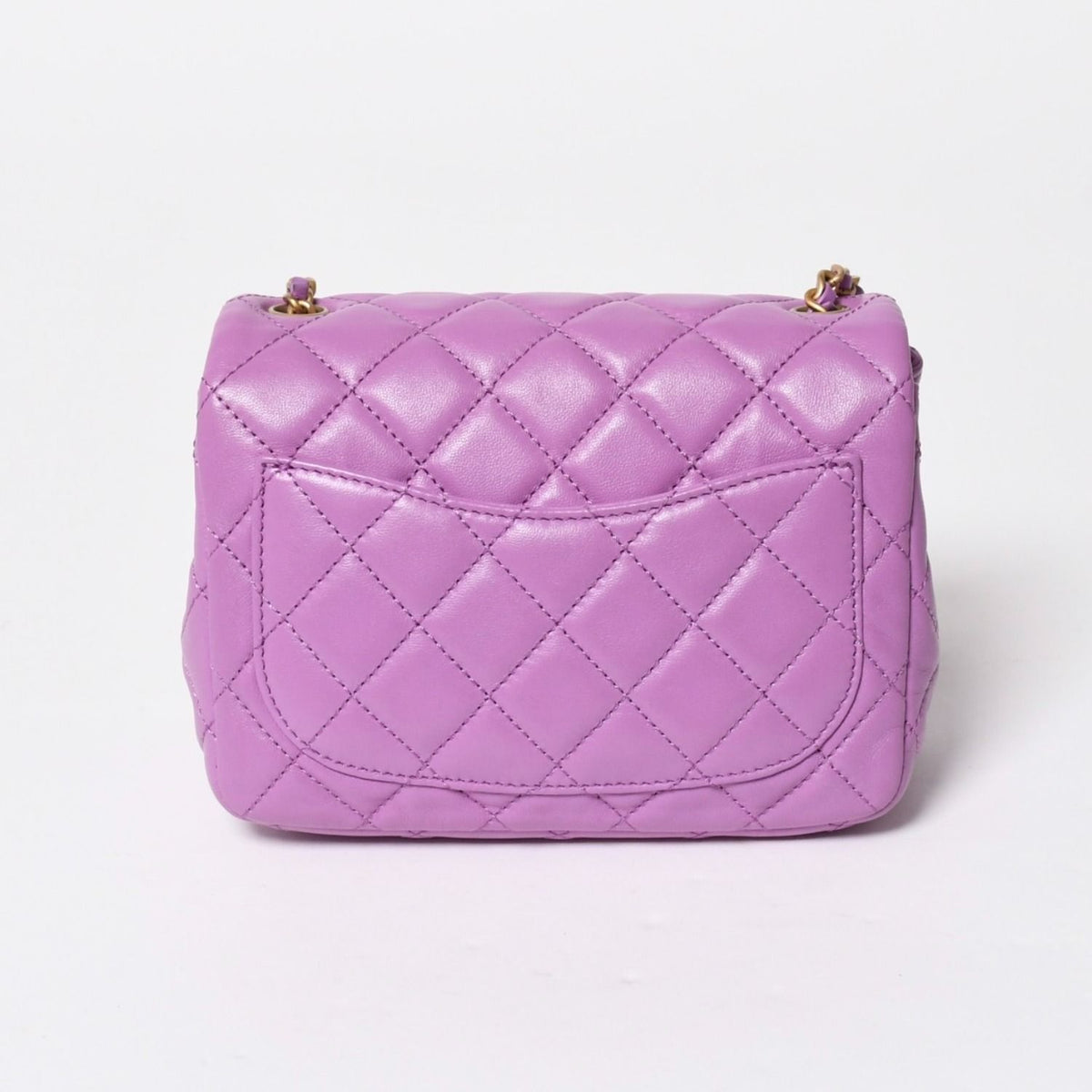 Chanel Mini Quilted 16 S Flap S Chain Shoulder Bag CC Logo Lambskin Lavender — view 2