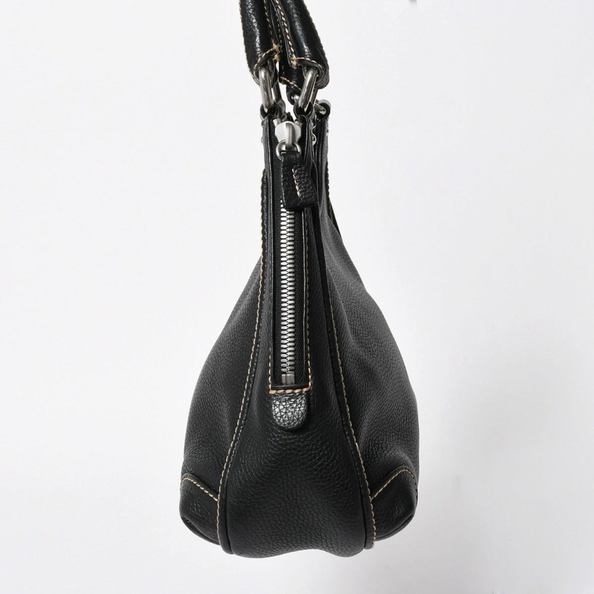 Chanel Fringe Tassel Shoulder Bag Tote Black Silver — view 4