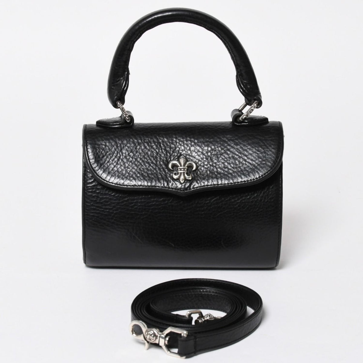 Chrome Hearts Doc Adams Way Bag BS Flare Decoration Dagger Leather Black 925