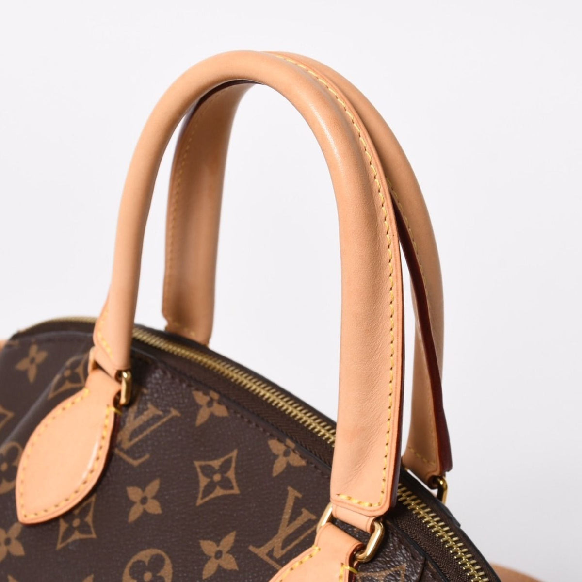 Louis Vuitton Handbag Rivoli PM Brown Gold Vachetta Leather — view 6