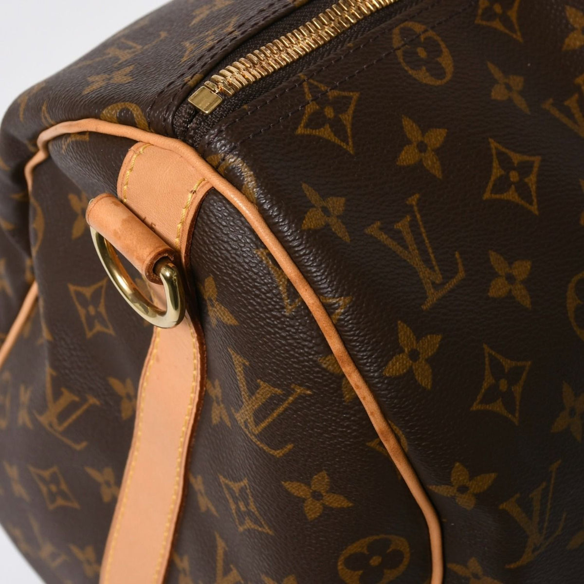 Louis Vuitton Boston Bag Keepall Bandouliere 45 Monogram Brown Gold — view 6