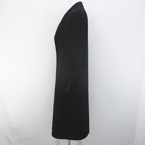 Loro Piana Verga Cashmere Chesterfield Long Black Base Double Button Lining 44 — view 6
