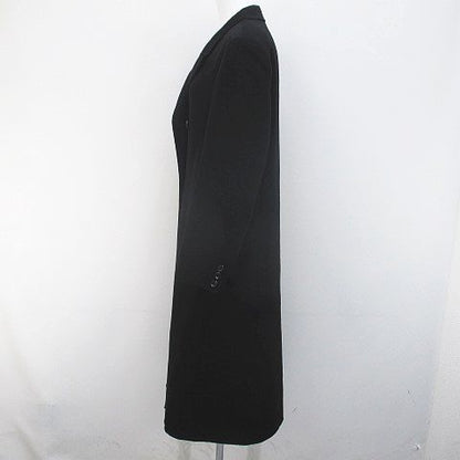 Loro Piana Verga Cashmere Chesterfield Long Black Base Double Button Lining 44 — view 6