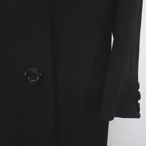 Loro Piana Verga Cashmere Chesterfield Long Black Base Double Button Lining 44 — view 5