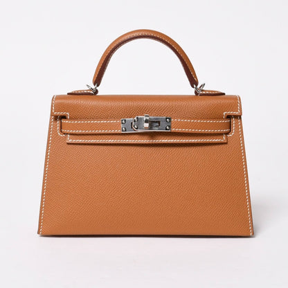 Hermes Mini Kelly 2 Mini Handbag Gold Silver — view 2