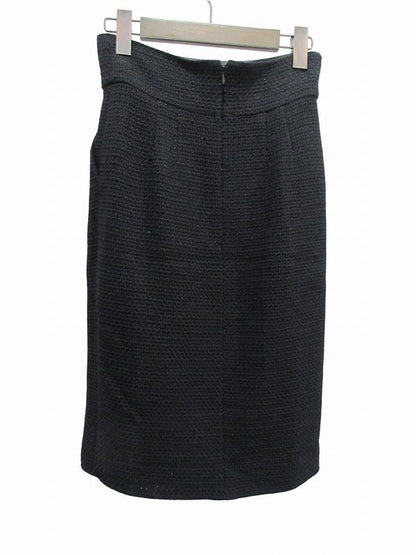 Chanel Knee-Length Skirt 07P CC Logo Navy 36 — view 4