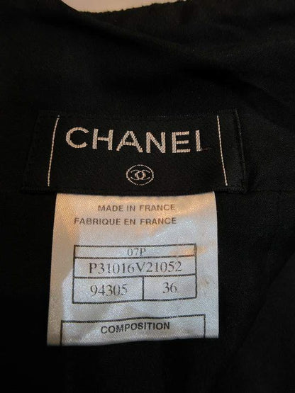 Chanel Knee-Length Skirt 07P CC Logo Navy 36 — view 6