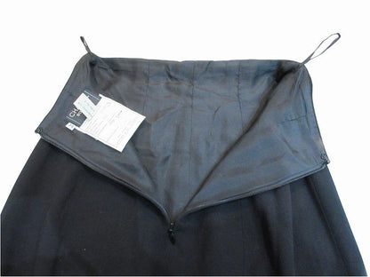 Chanel Long Skirt Black Wool Pleats 34 — view 6