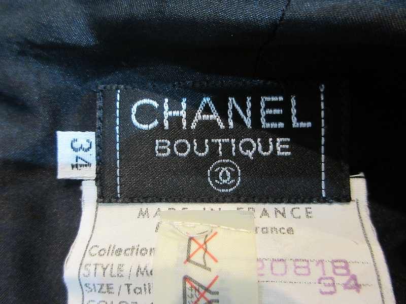 Chanel Long Skirt Black Wool Pleats 34 — view 3