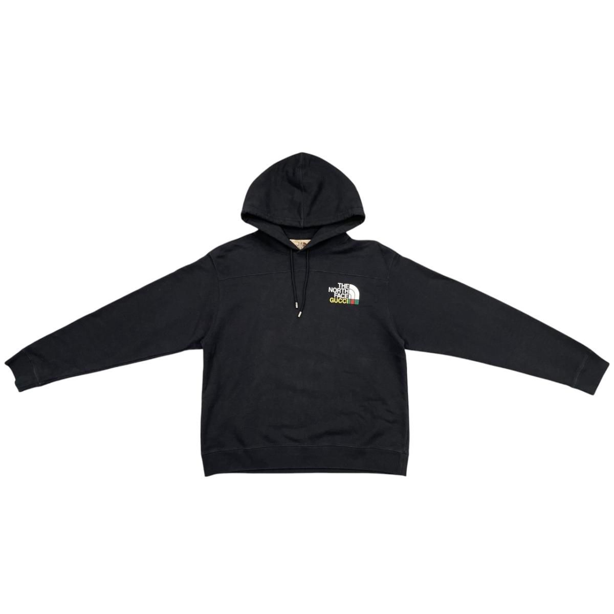 Gucci x the North Face Collaboration Hoodie Pullover Cotton Logo Black M