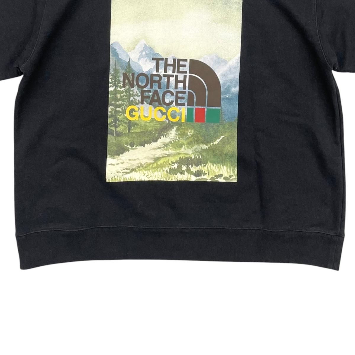 Gucci x the North Face Collaboration Hoodie Pullover Cotton Logo Black M — view 6