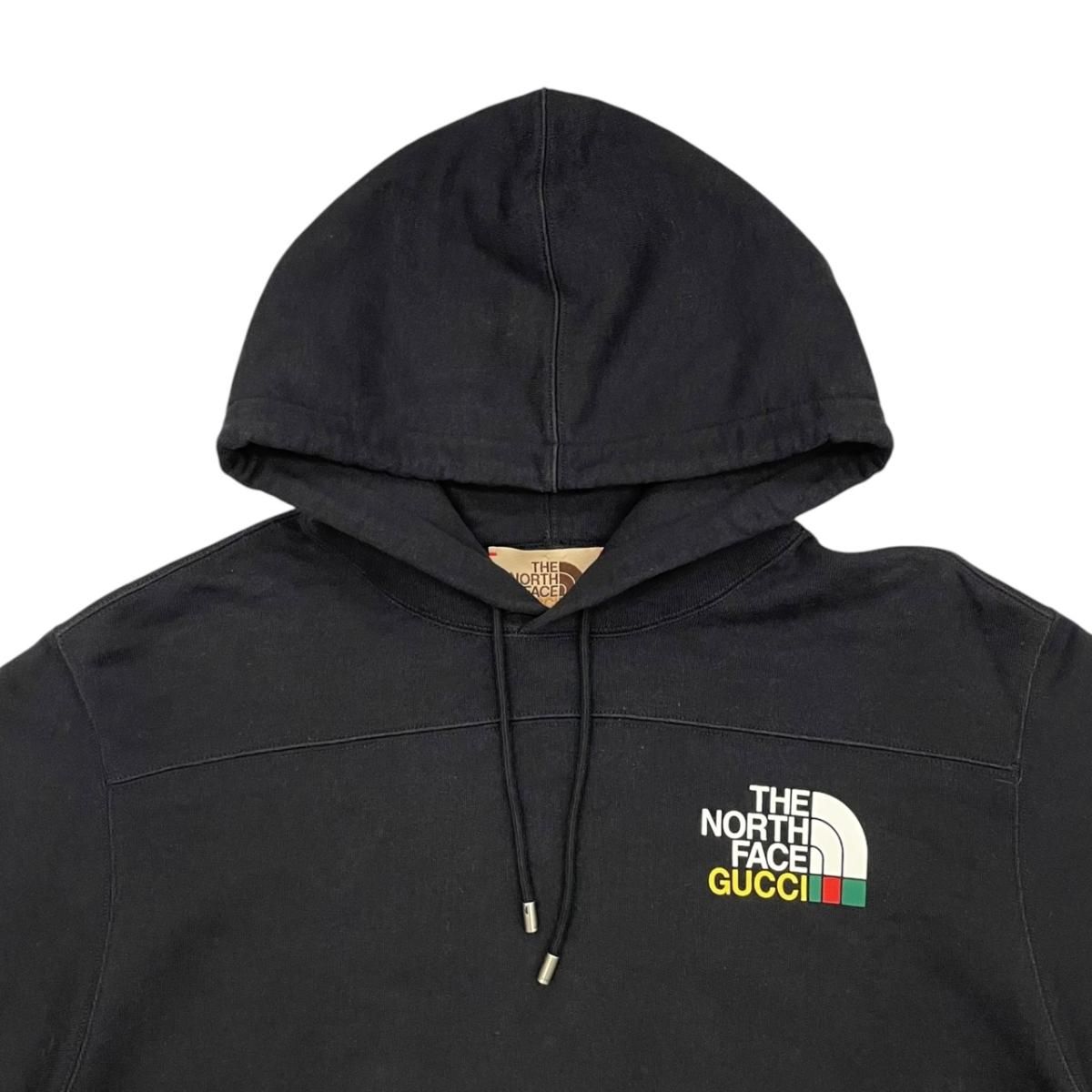 Gucci x the North Face Collaboration Hoodie Pullover Cotton Logo Black M — view 3