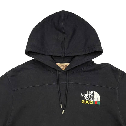 Gucci x the North Face Collaboration Hoodie Pullover Cotton Logo Black M — view 3