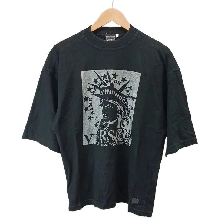 Versace Jeans Couture T-Shirt Short Sleeve Black Print Crew Neck NP S