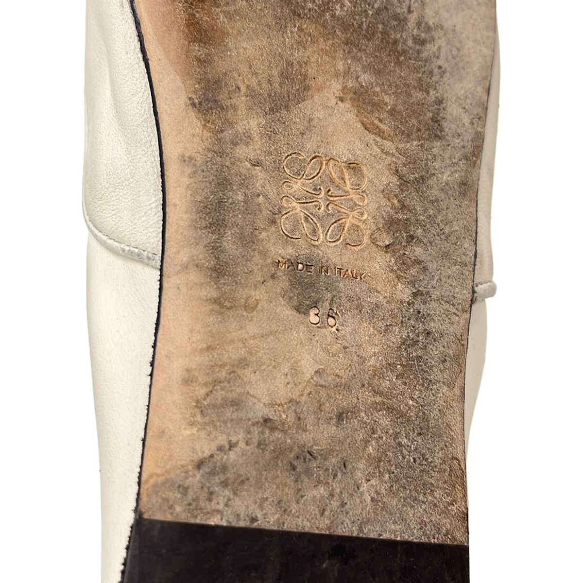 Loewe Shoes Soft Derby Ivory Lambskin — view 6