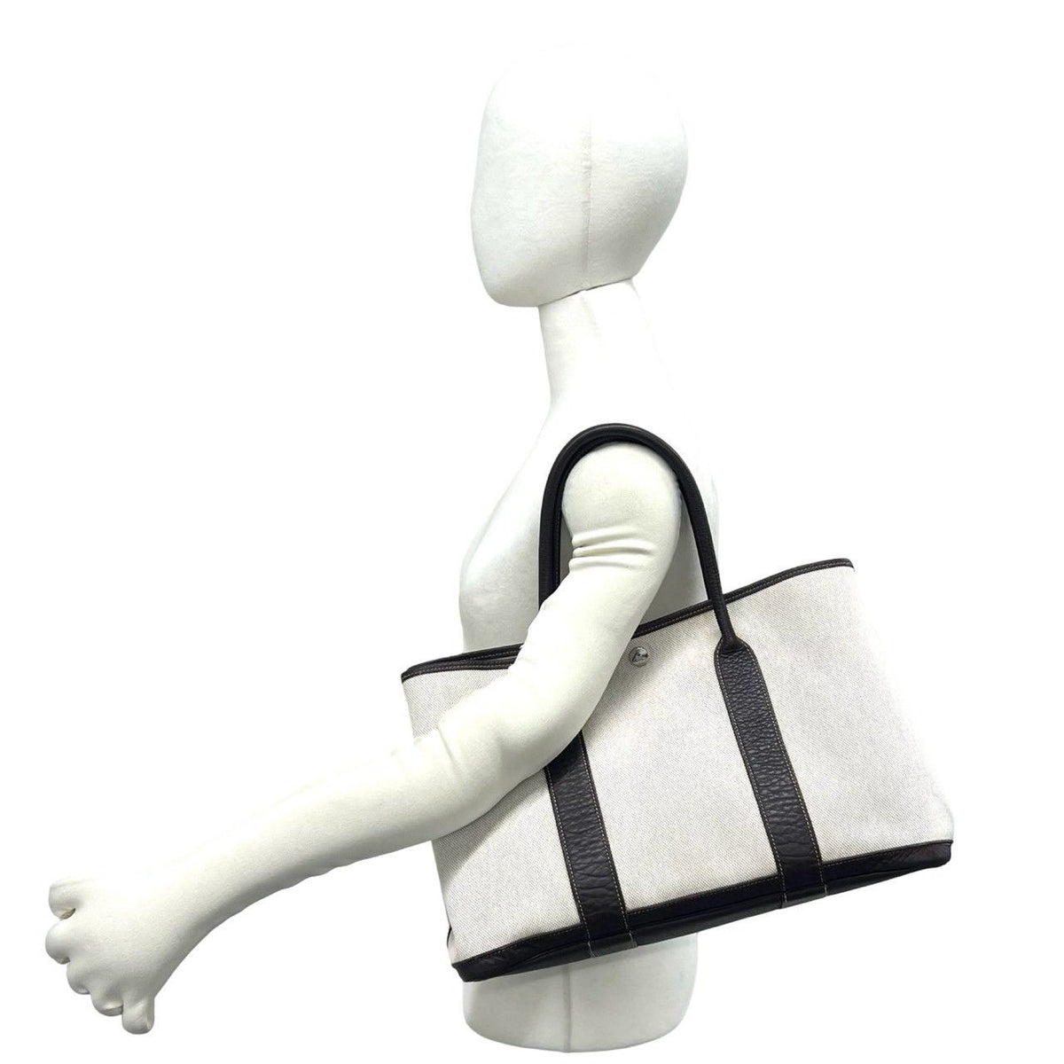 Hermes Garden Party PM Toile H Negonda Tote Bag Nicotine Brown — view 2