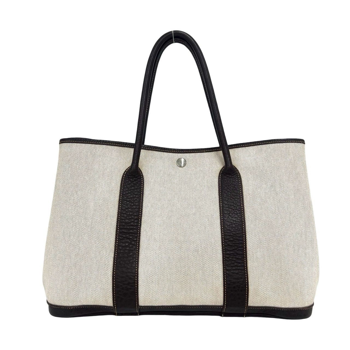 Hermes Garden Party PM Toile H Negonda Tote Bag Nicotine Brown — view 3