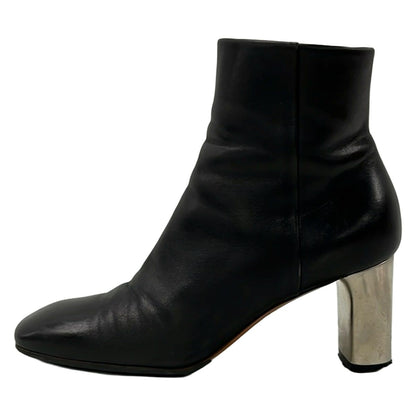 Celine Short Boots Black Leather