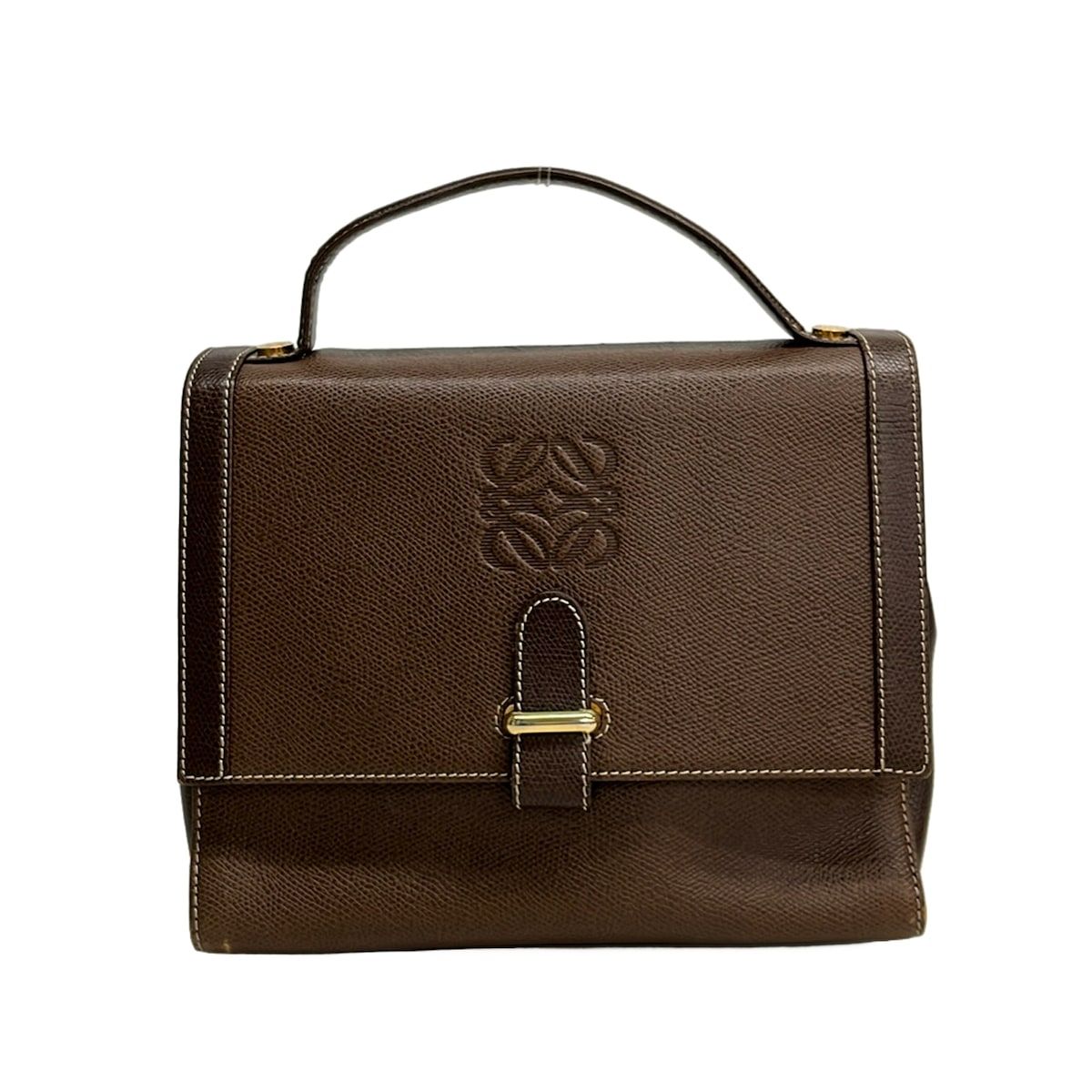 Loewe Handbag Brown Dark Leather